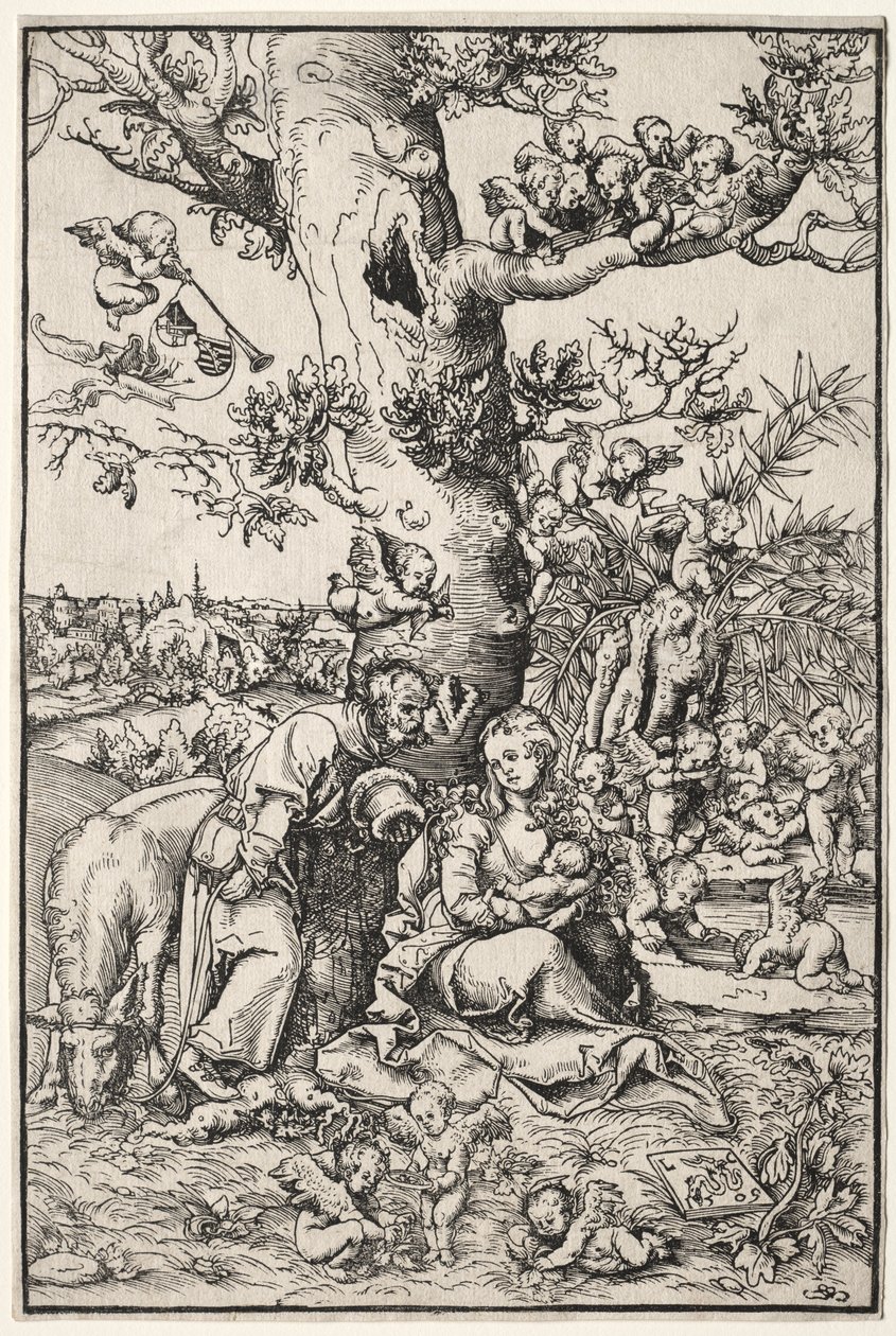 Ruhe auf der Flucht nach Ägypten von Lucas Cranach