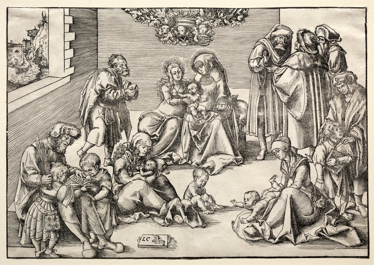 Die Heilige Familie und Verwandte von Lucas Cranach