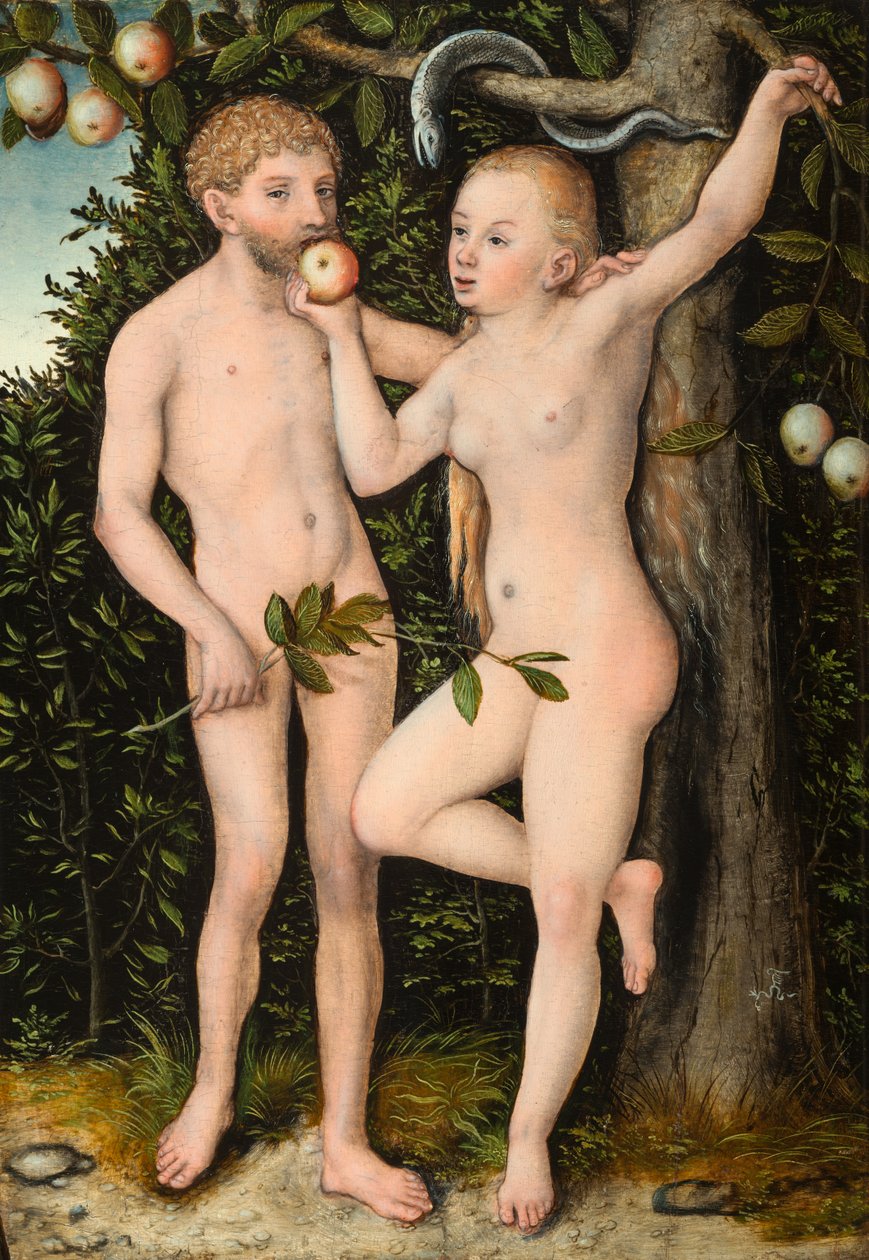 Adam und Eva von Lucas Cranach the Elder