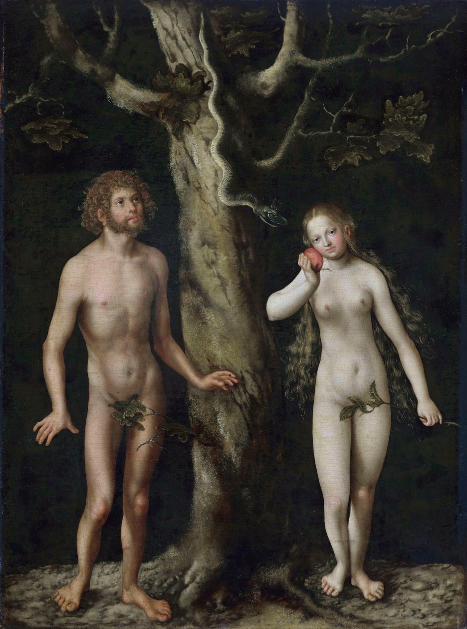 Adam und Eva von Lucas Cranach the Elder