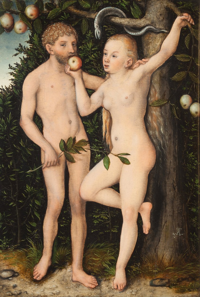 Adam und Eva von Lucas Cranach the Elder