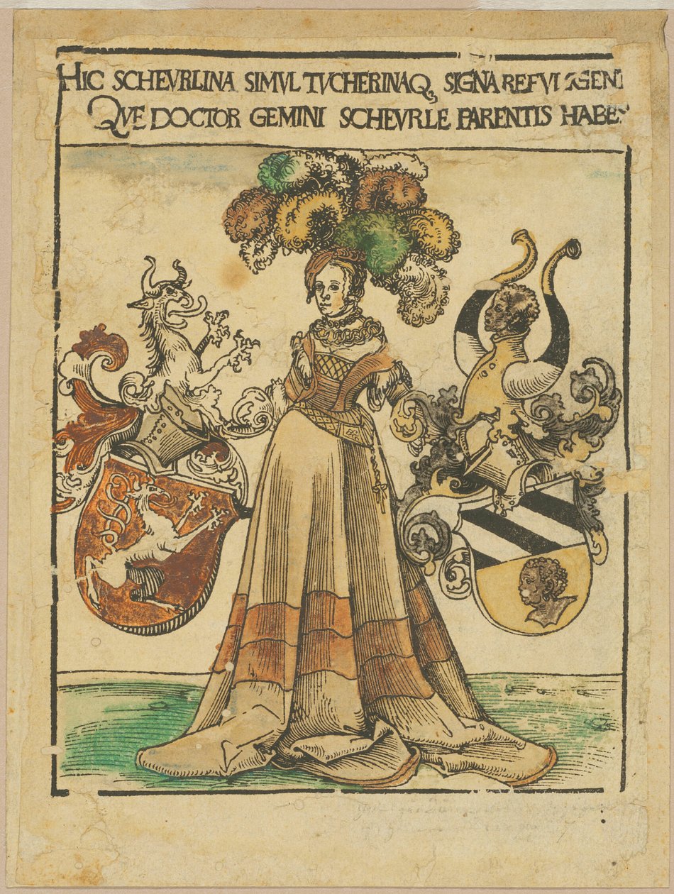 Exlibris von Scheurl und Tucher von Lucas Cranach the Elder