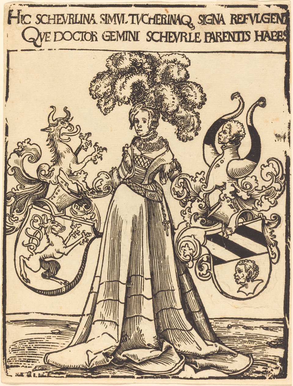 Exlibris von Scheurl und Tucher von Lucas Cranach the Elder