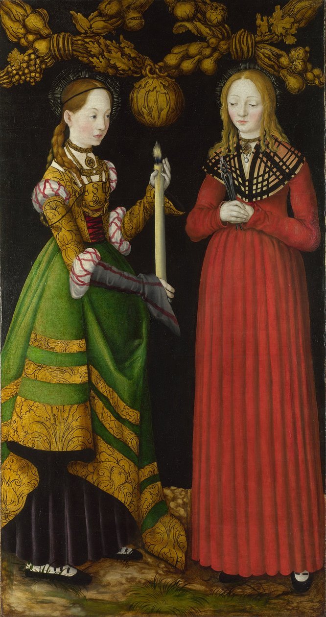 Heilige Genoveva und Apollonia, 1506 von Lucas Cranach the Elder