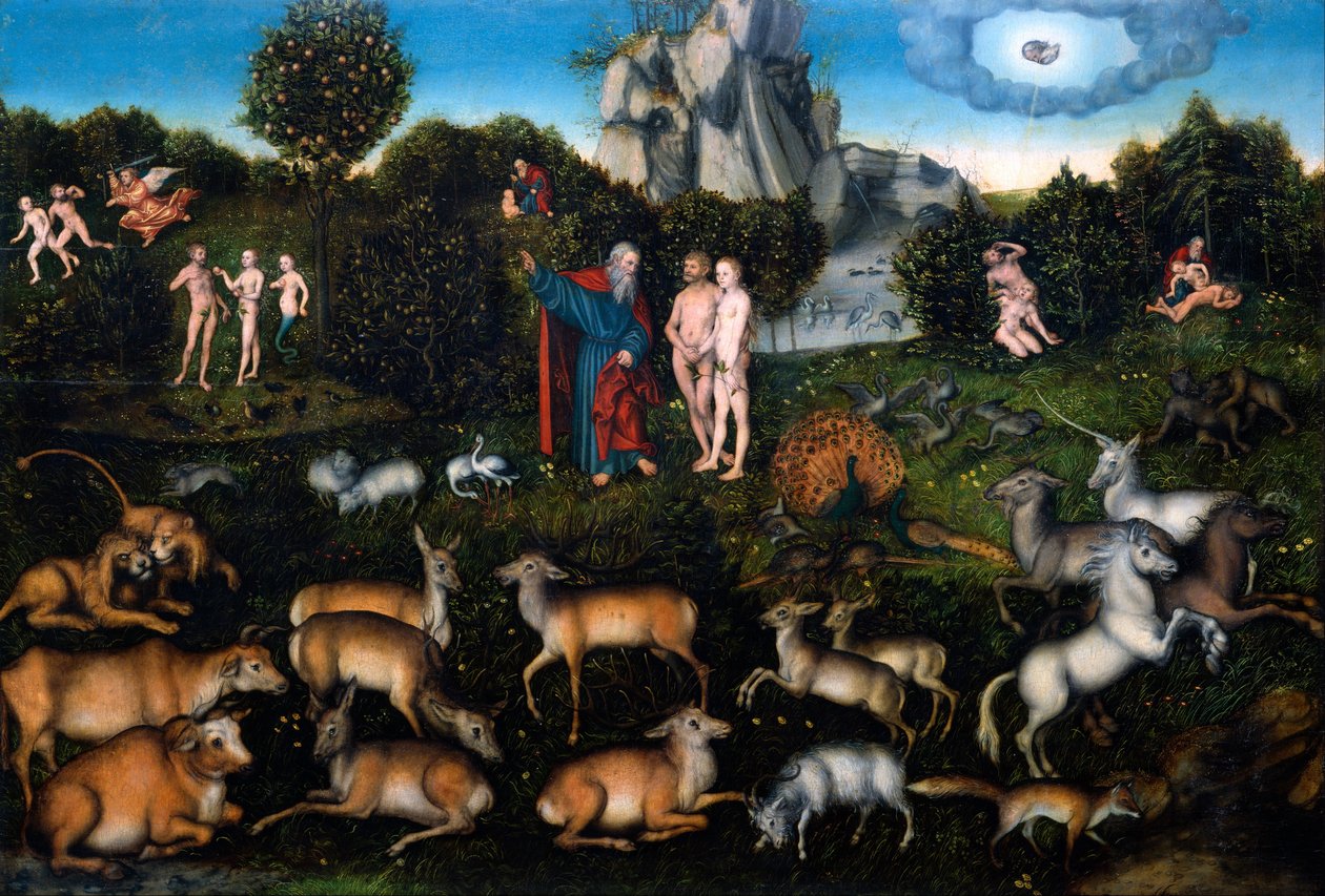 Der Garten Eden, 1530 von Lucas Cranach the Elder