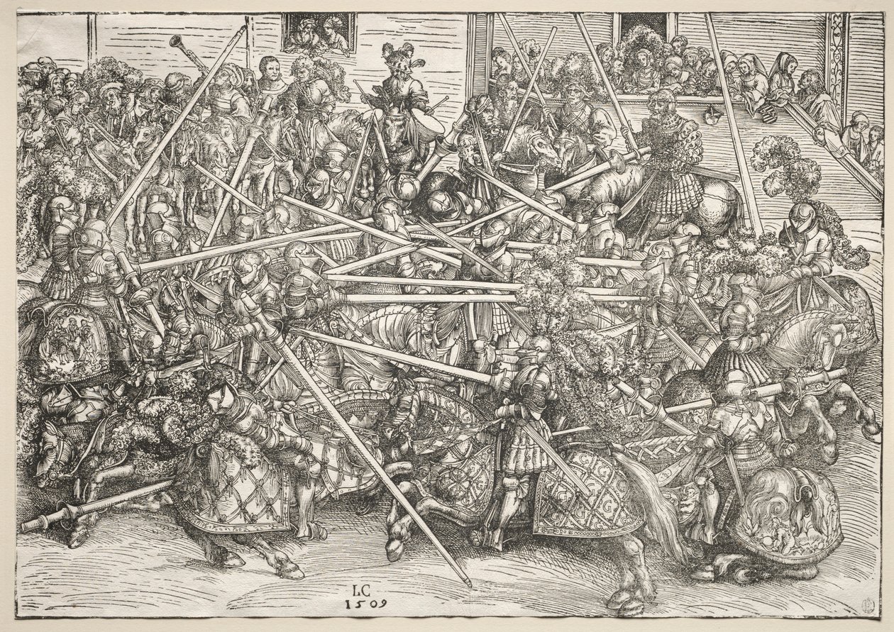 Das Turnier mit Lanzen, 1509 von Lucas Cranach the Elder