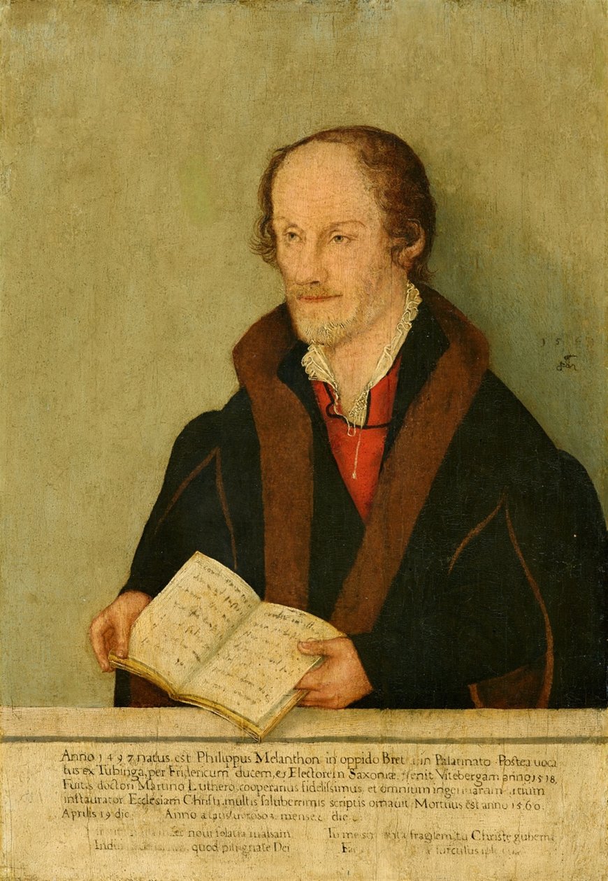 Porträt von Philipp Melanchthon von Lucas Cranach the Younger