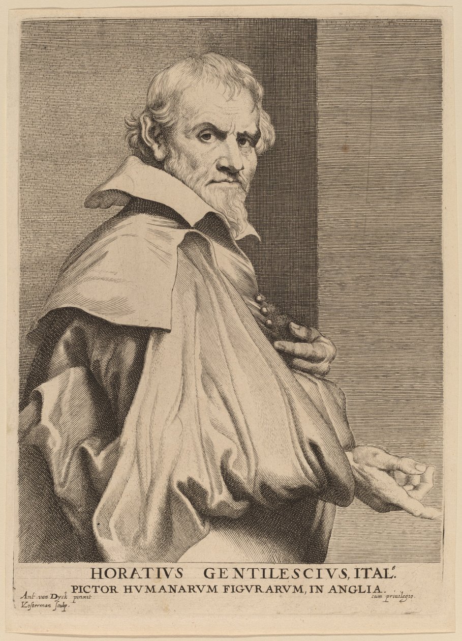 Orazio Gentileschi von Lucas Emil Vorsterman after Sir Anthony van Dyck