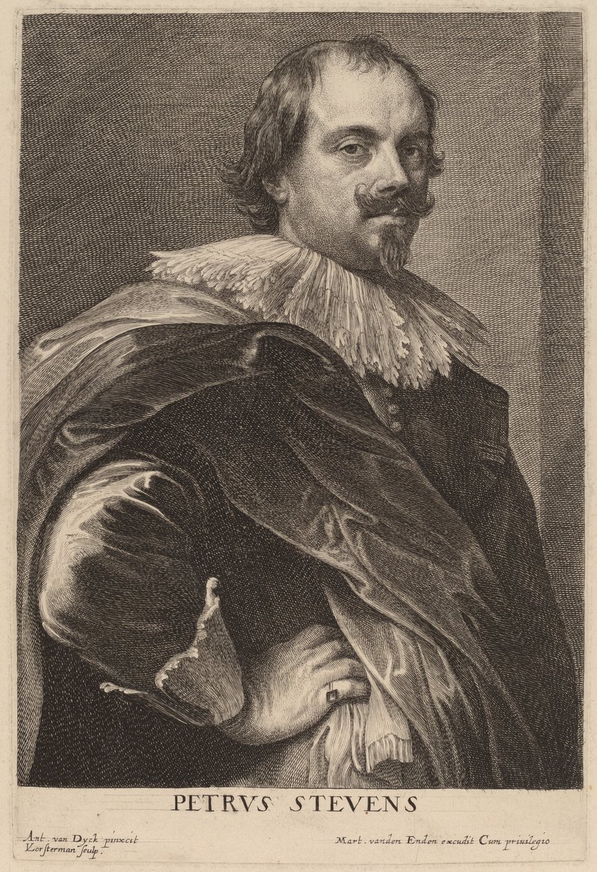 Petrus Stevens von Lucas Emil Vorsterman after Sir Anthony van Dyck