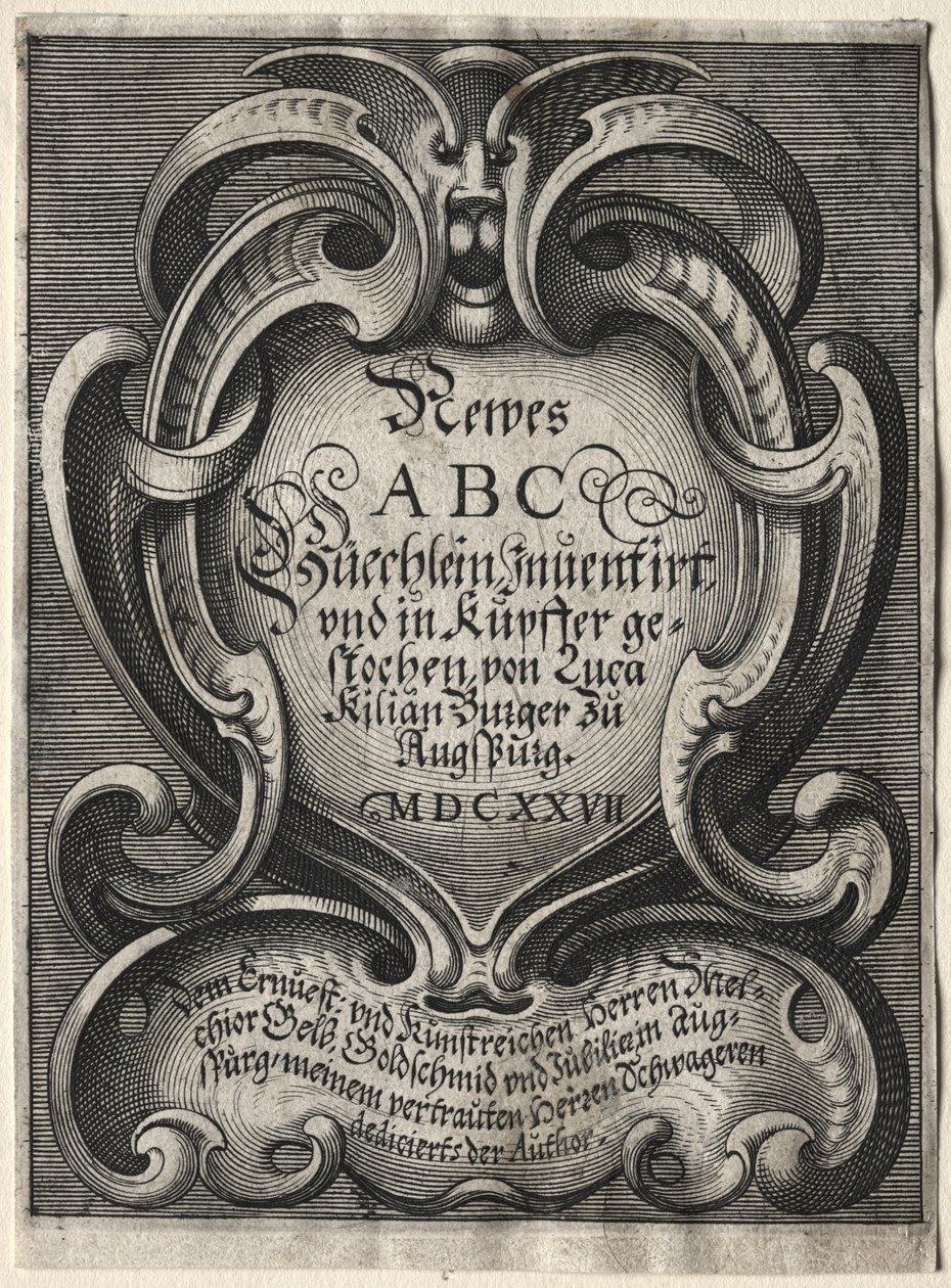 Neues ABC-Büchlein, 1627 von Lucas Kilian