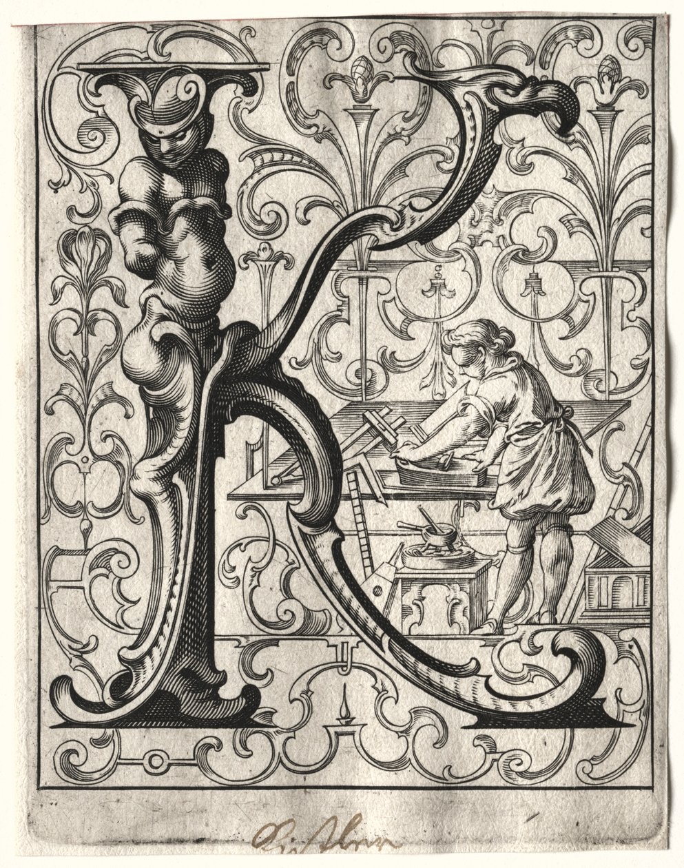 Neues ABC-Büchlein: K, 1627 von Lucas Kilian