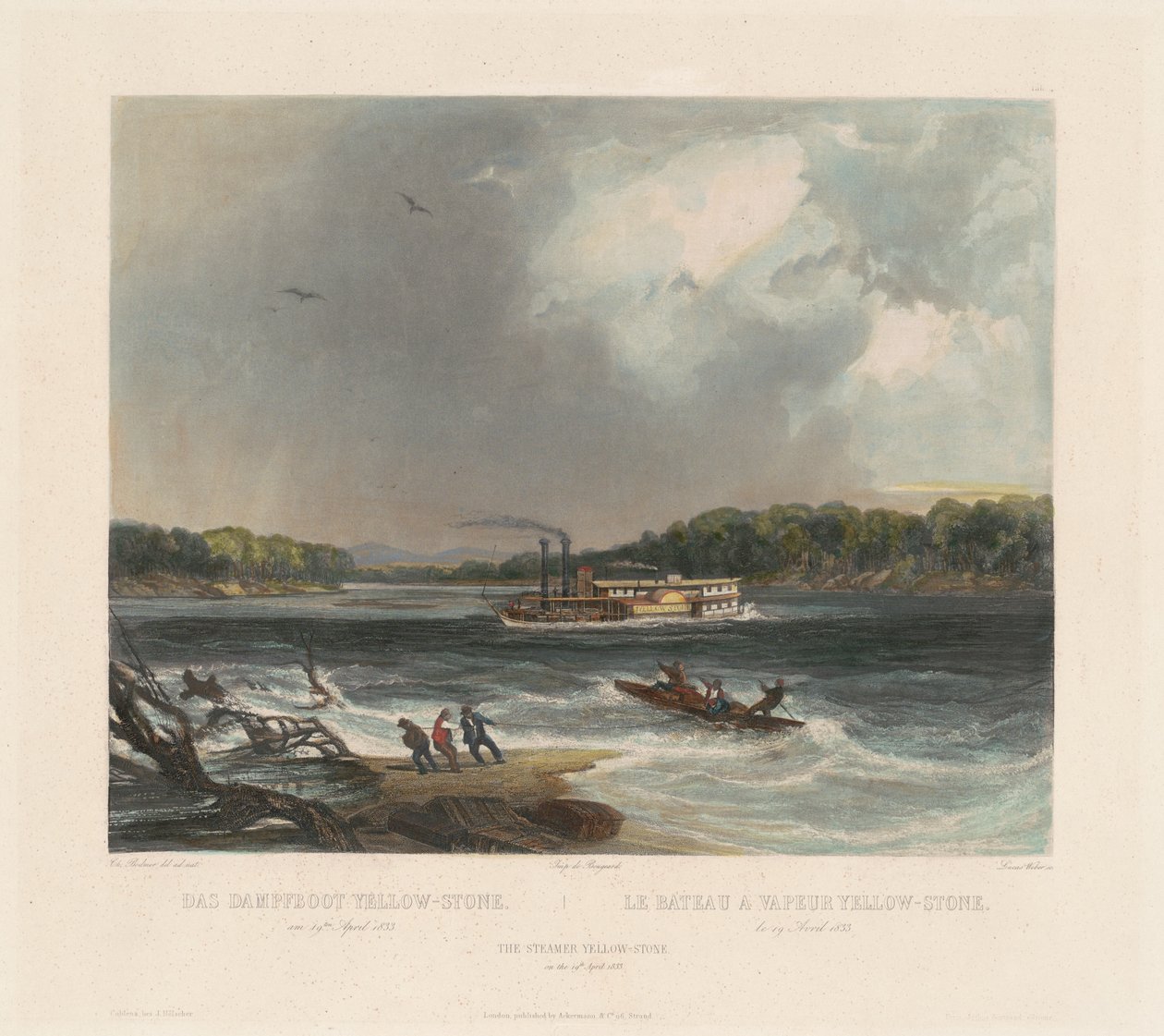 Der Dampfer Yellow-stone von Lucas Weber after Karl Bodmer