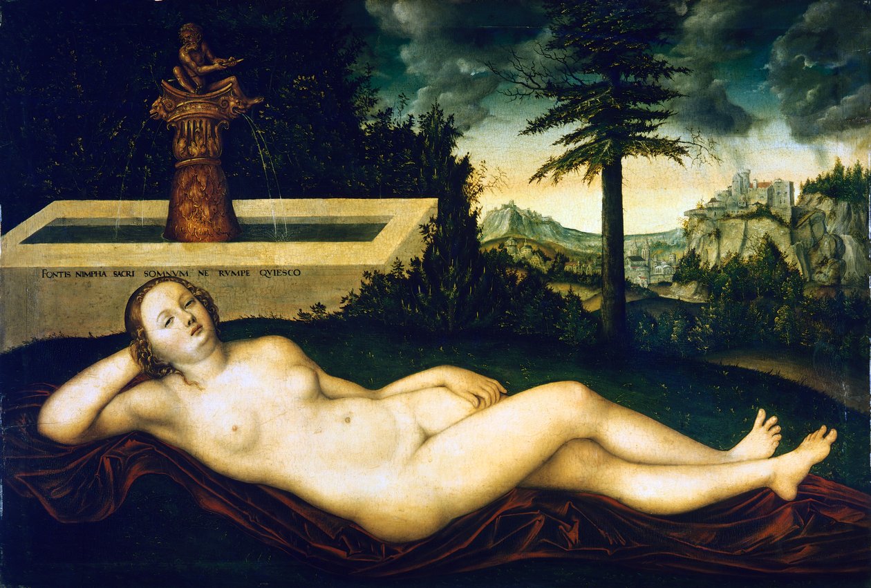 Nymphe am Brunnen von Lucas the Elder Cranach