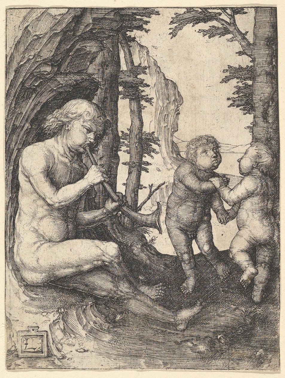 Junge mit einer Trompete, ca. 1507 von Lucas van Leyden