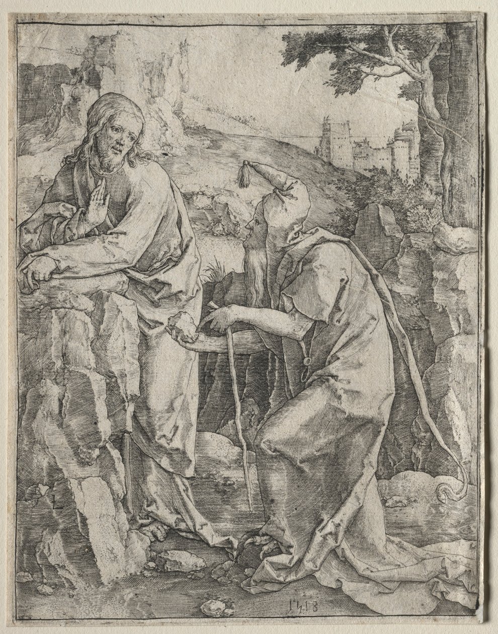 Die Versuchung Christi von Lucas van Leyden