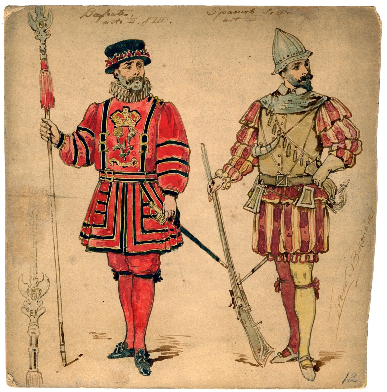 Beefeater und spanischer Soldat von Lucien Besche