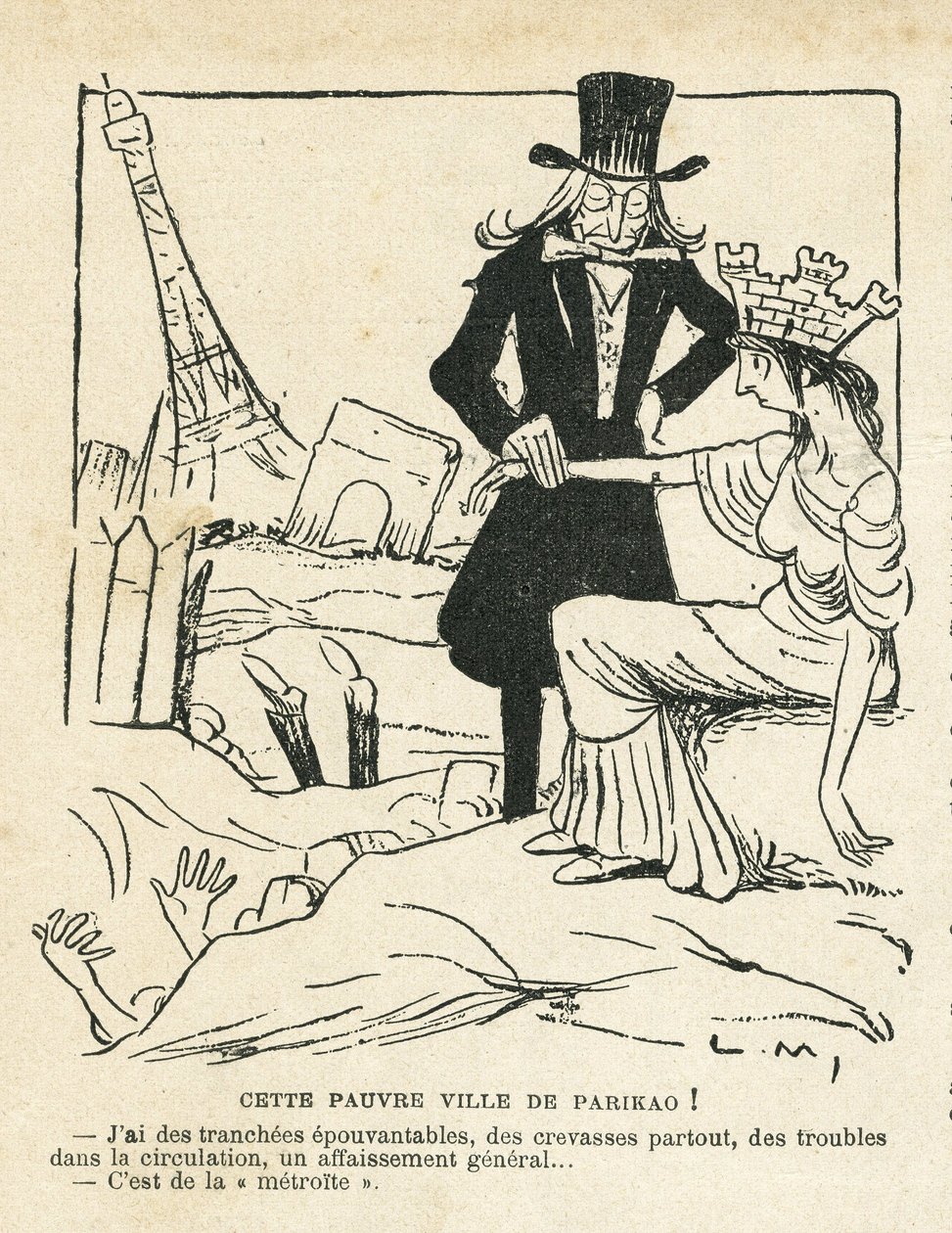Illustration in Le Rire von Lucien Metivet