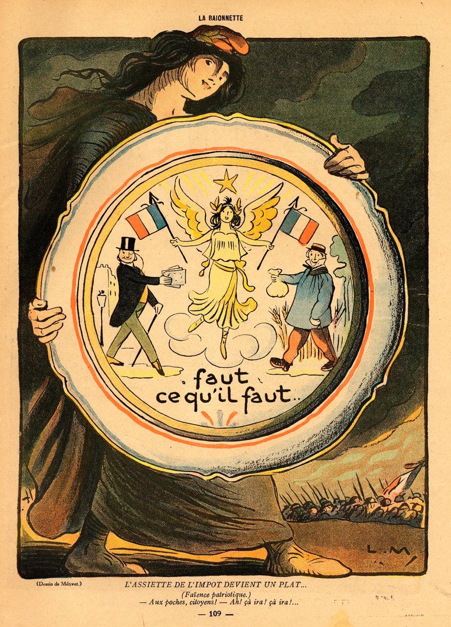 La Baionnette, Satirisch in Farben von Lucien Metivet
