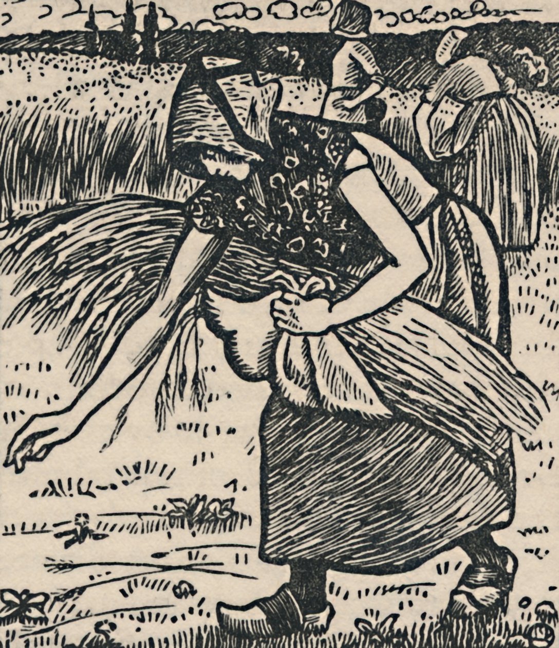 Ruth beim Ährenlesen, 1919 von Lucien Pissarro