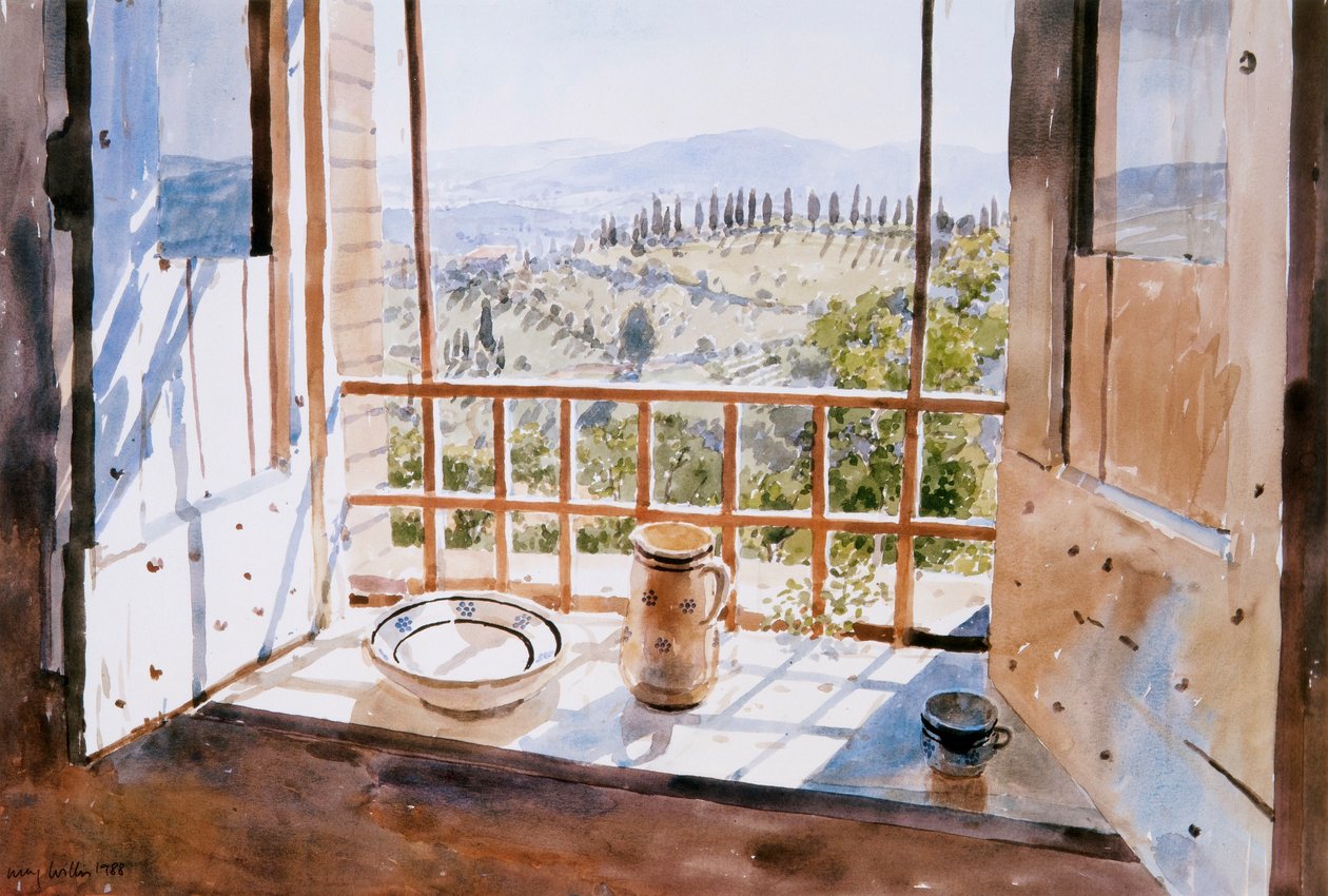 Blick aus einem Fenster, 1988 von Lucy Willis