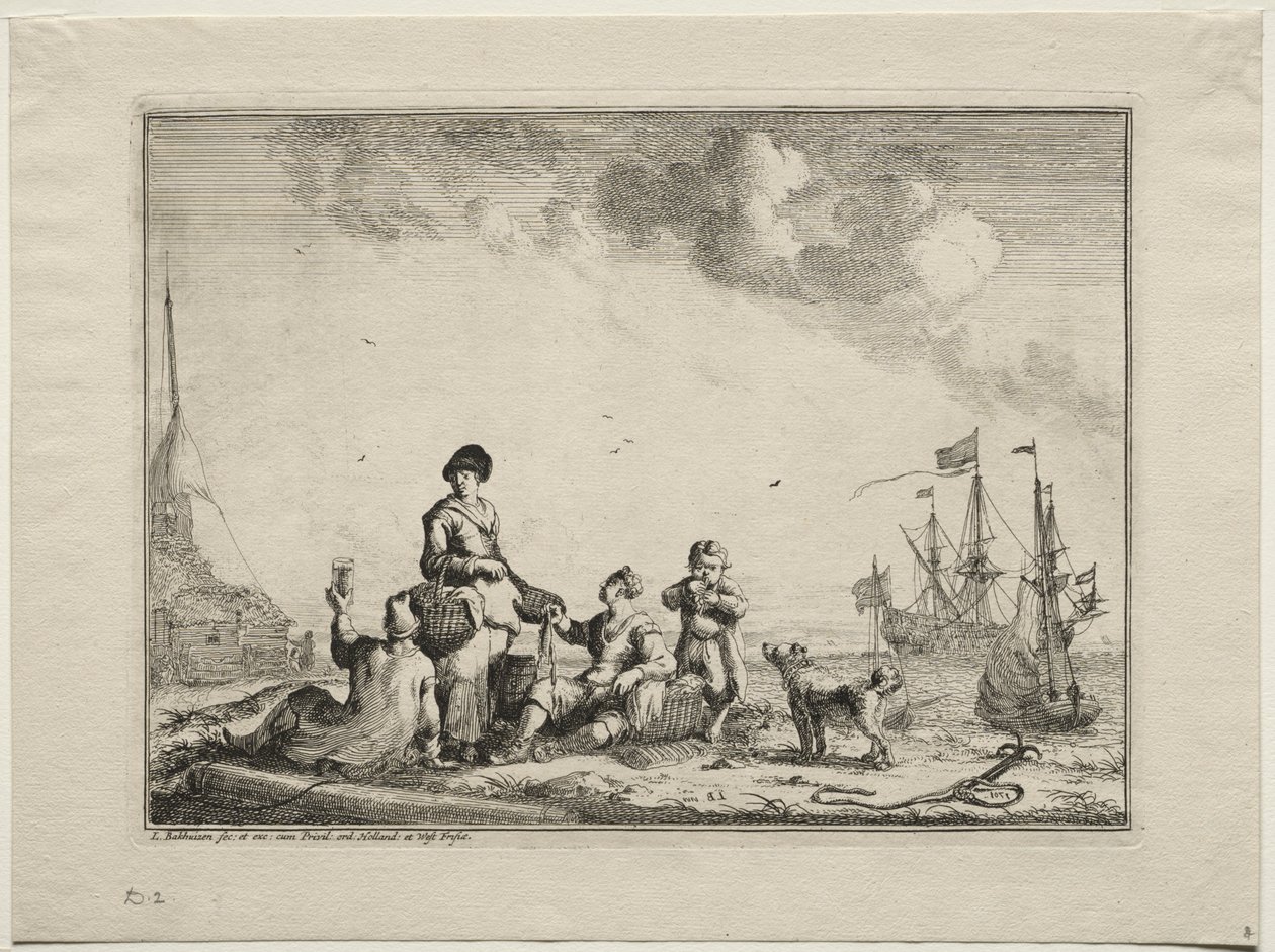 Fischverkäufer, 1701 von Ludolf Backhuysen