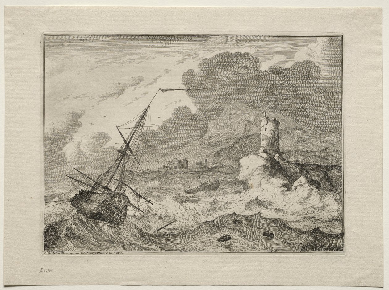 Sturm auf See von Ludolf Backhuysen