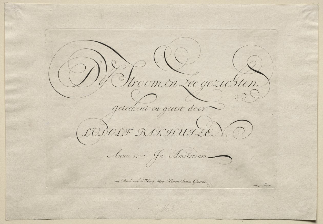 Der Fluss IJ und Seelandschaften, 1701 von Ludolf Backhuysen