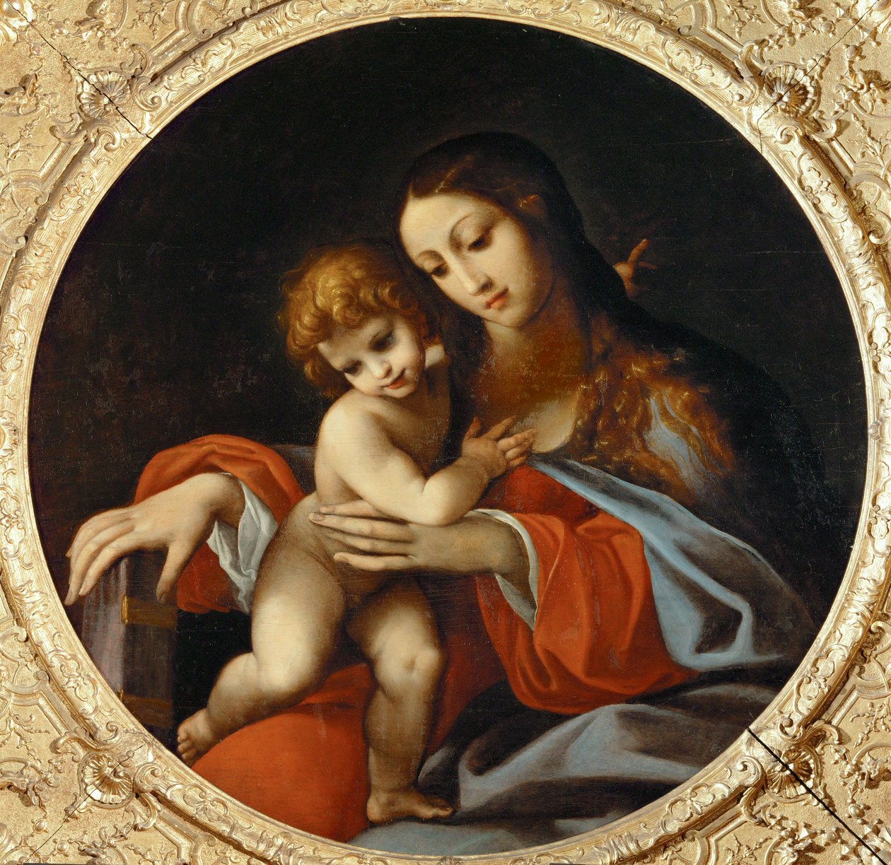 Madonna mit Kind. Tondo von Ludovico Carracci