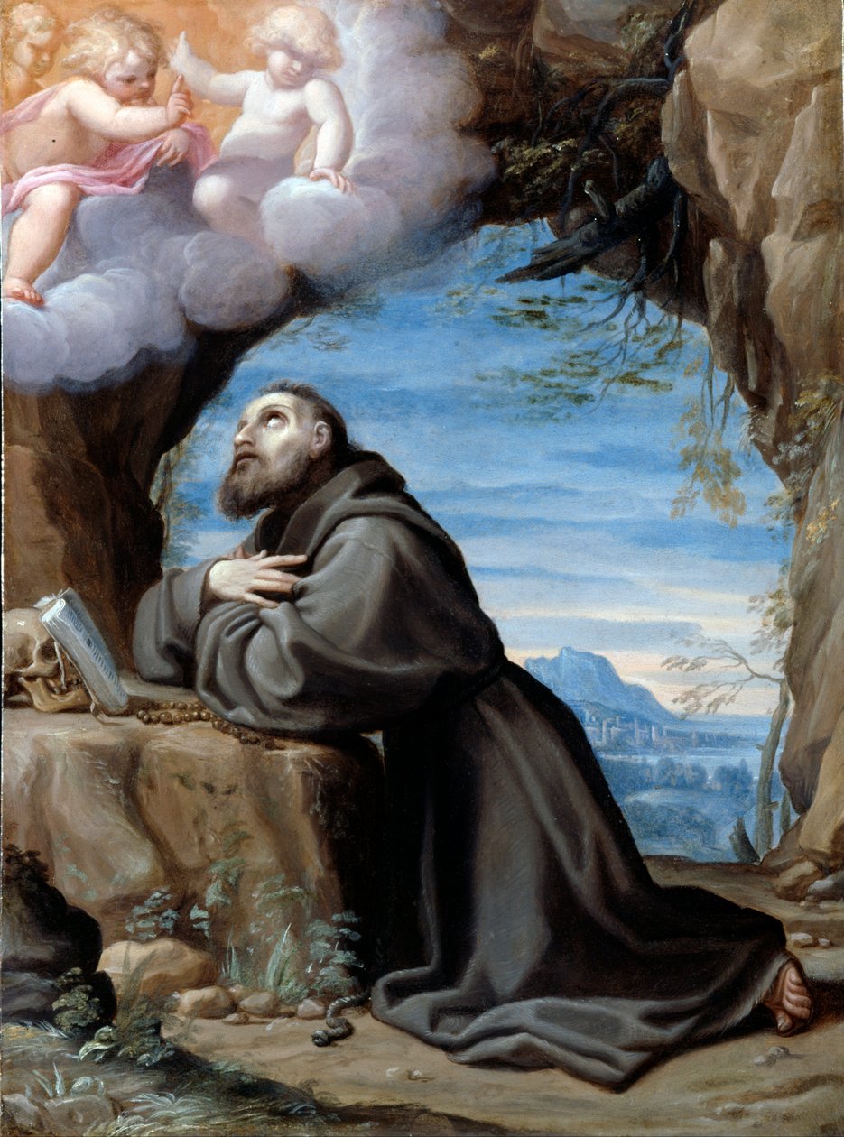 Der heilige Franziskus in Meditation von Ludovico Carracci