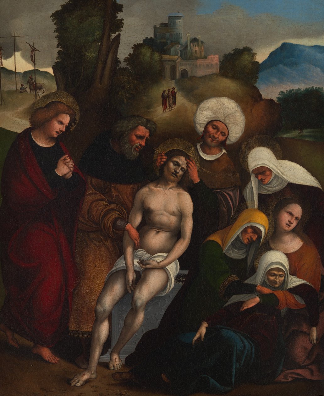 Die Beweinung, ca. 1514-16 von Ludovico Mazzolino