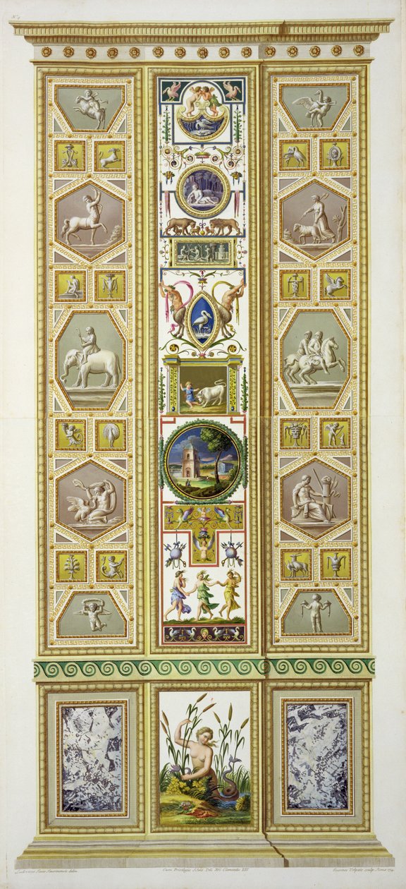 Tafel aus der Raphael-Loggia im Vatikan, aus 