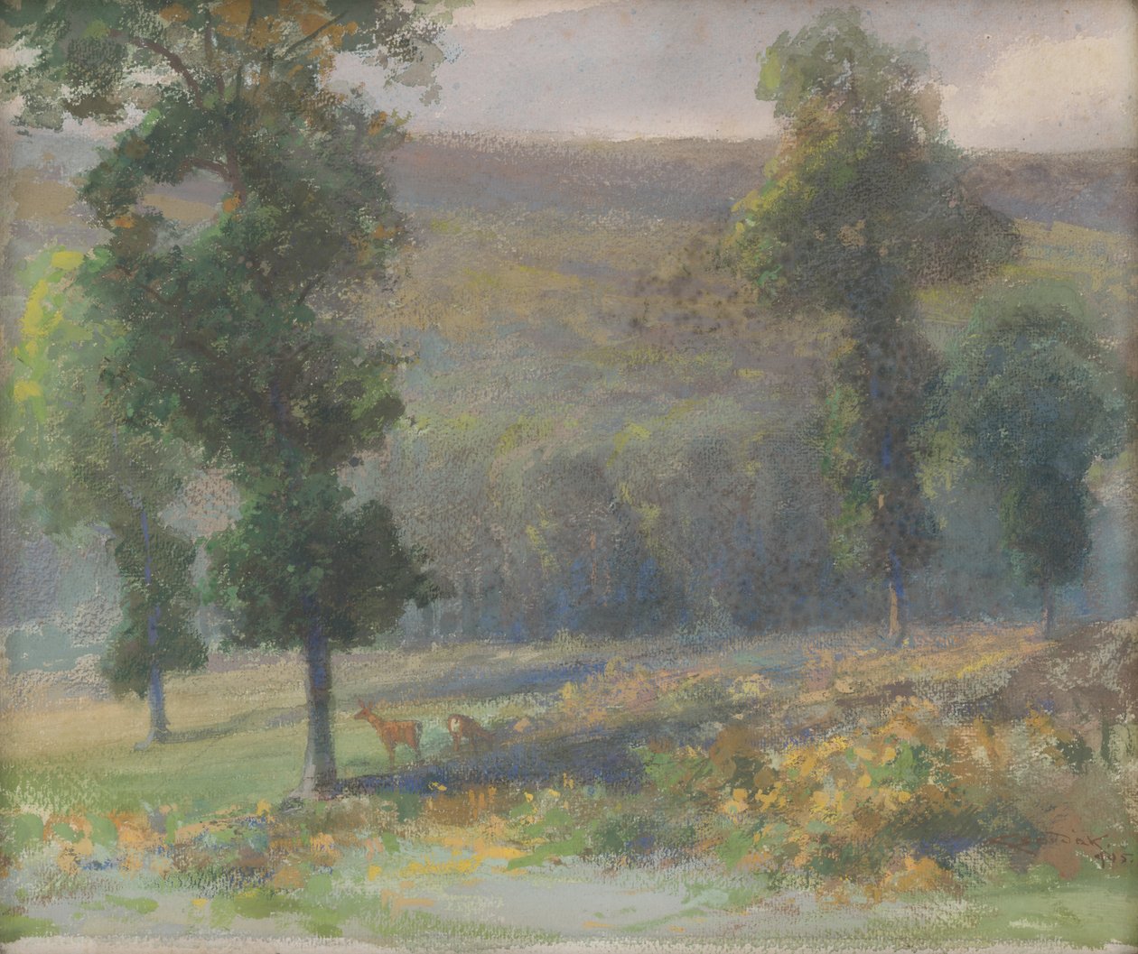 Hirsche im Wald von Ludovit Cordak