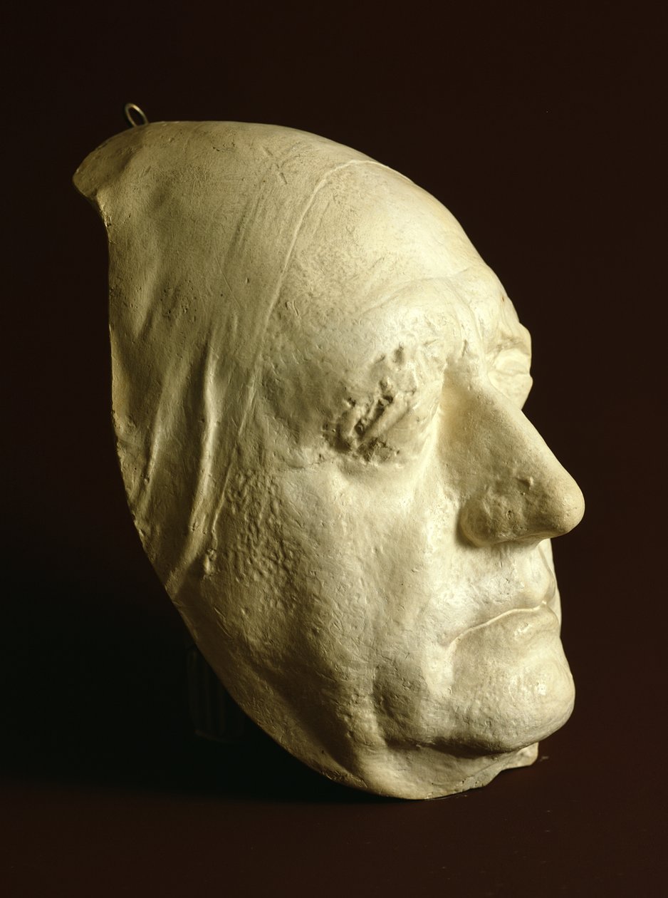 Goethes Maske, 1807 (Gips) von Ludwig Weisser