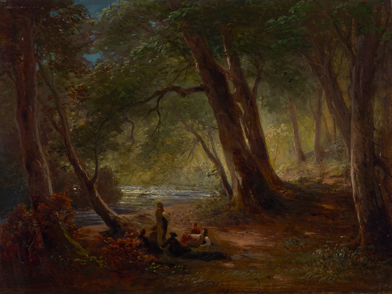 An der Würm bei Mühltal von Ludwig Gebhardt