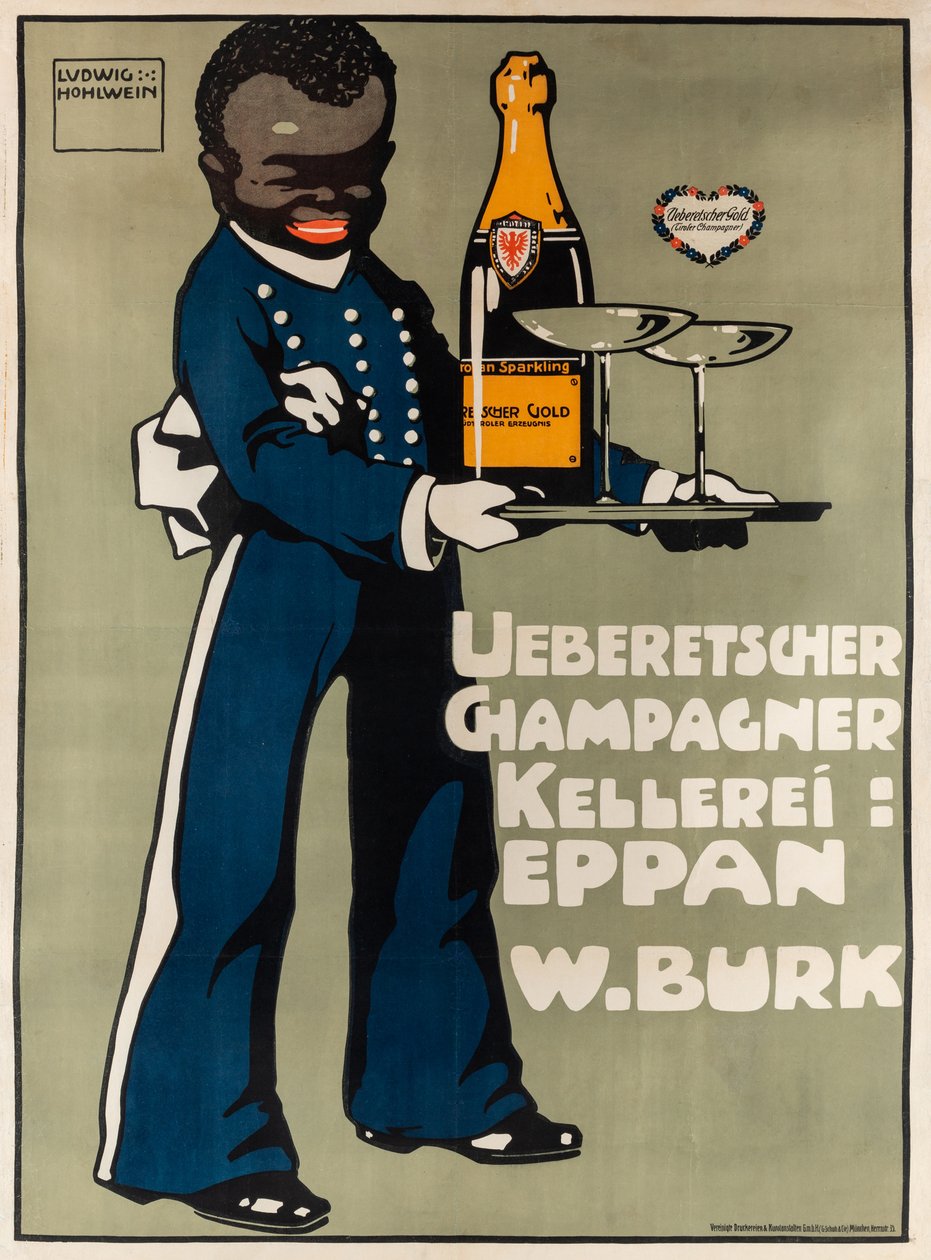 Ueberetscher Champagnerkellerei, ca. 1909 von Ludwig Hohlwein