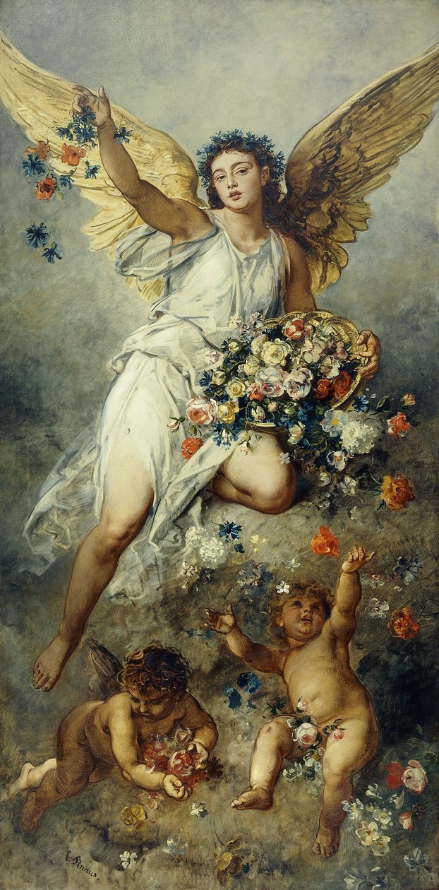 Flora mit Putti-Frieden von Ludwig Knaus