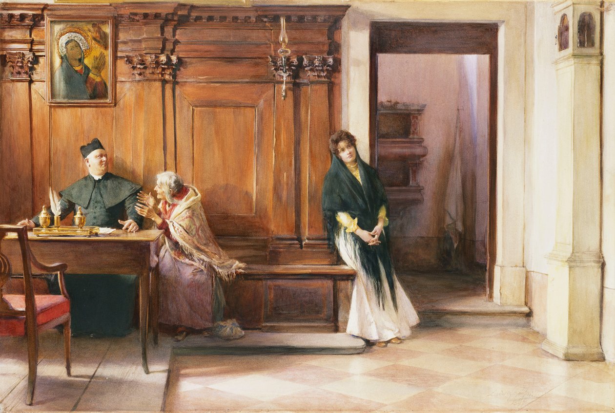 Ein geistlicher Eingriff, 1897 von Ludwig Passini