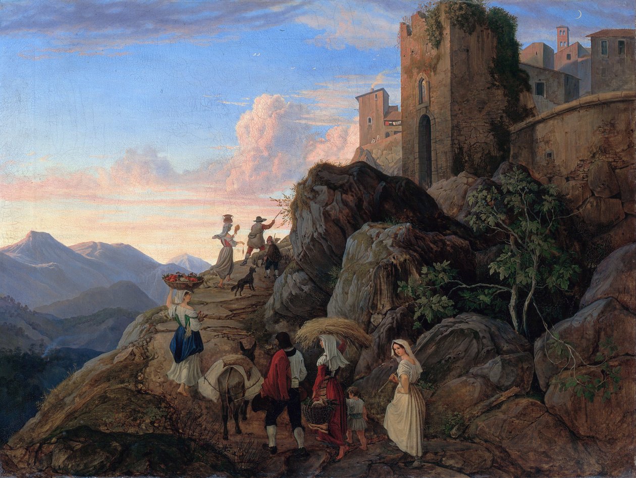 Civitella (Abend) von Ludwig Richter