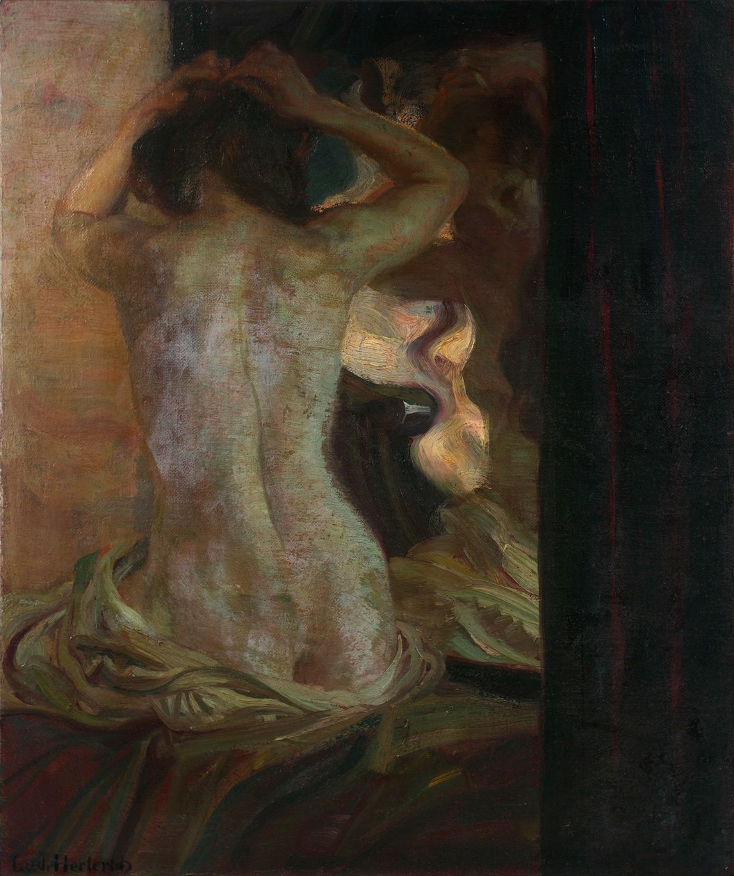 Der Spiegel von Ludwig von Herterich