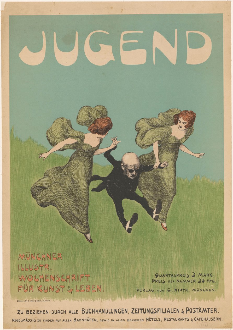 Plakat für die Zeitschrift Jugend von Ludwig von Zumbusch