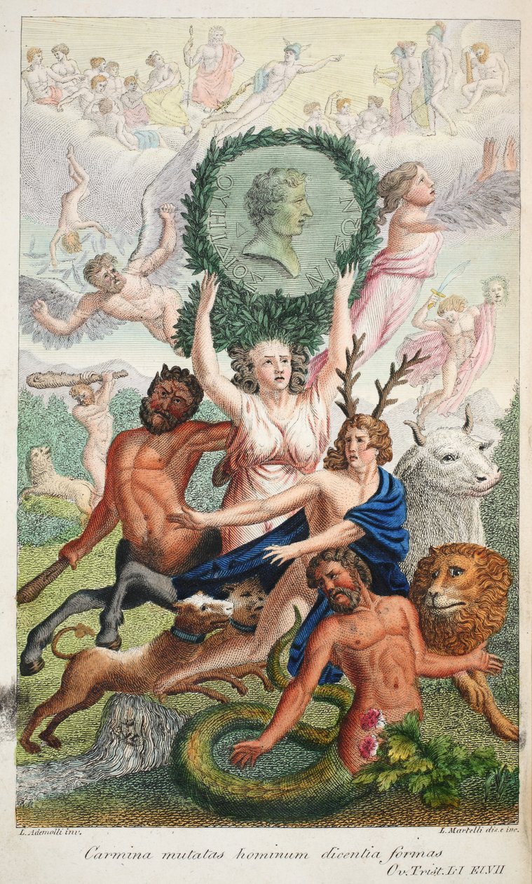 Frontispiz, Illustration aus Ovids Metamorphosen, Florenz, 1832 von Luigi Ademollo