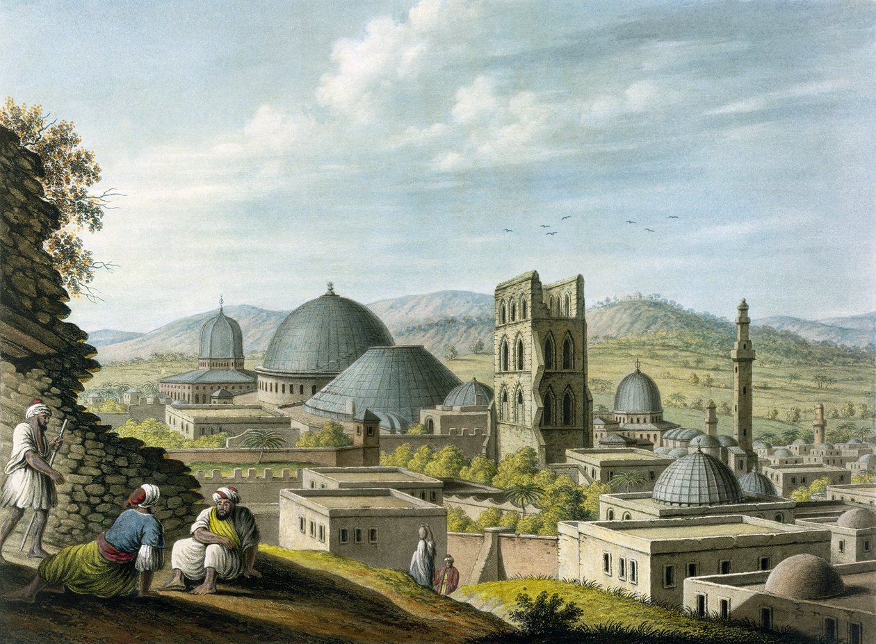 Jerusalem vom Westen, veröffentlicht von William Watts, 1805 von Luigi Mayer