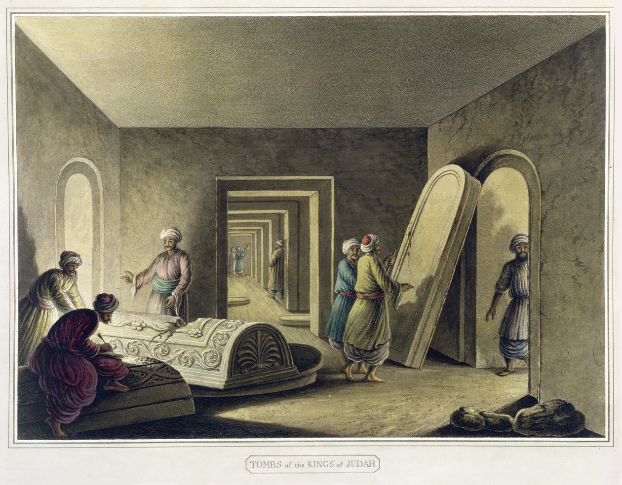 Die Gräber der Könige von Juda, Jerusalem, veröffentlicht von William Watts, 1805 von Luigi Mayer