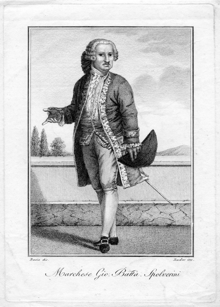Graviertes Porträt von Luigi Rados d’après Jean Francois Bosio