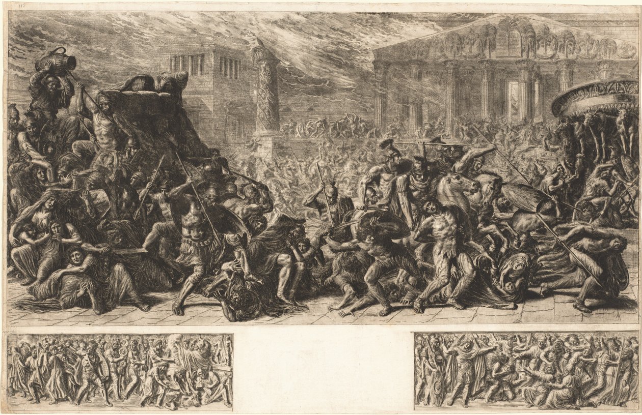 Die Plünderung des Tempels in Jerusalem von Luigi Ademollo