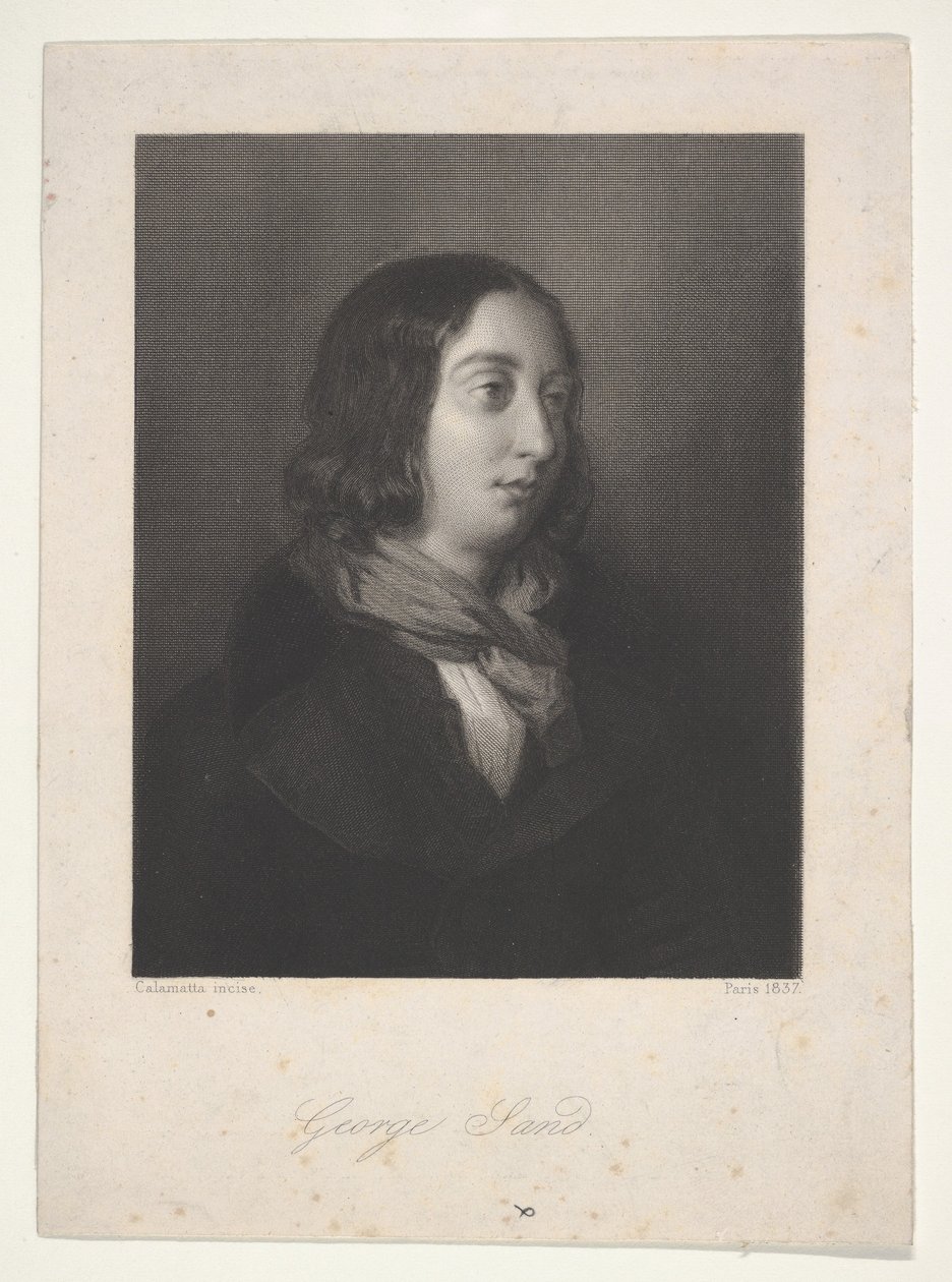 Porträt von George Sand, 1837 von Luigi Calamatta