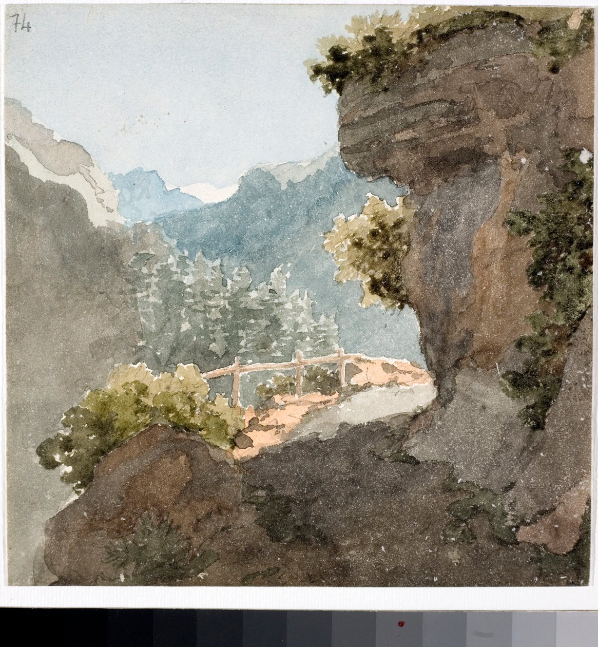 Ansicht des Bergpfades von Luigi Garibbo