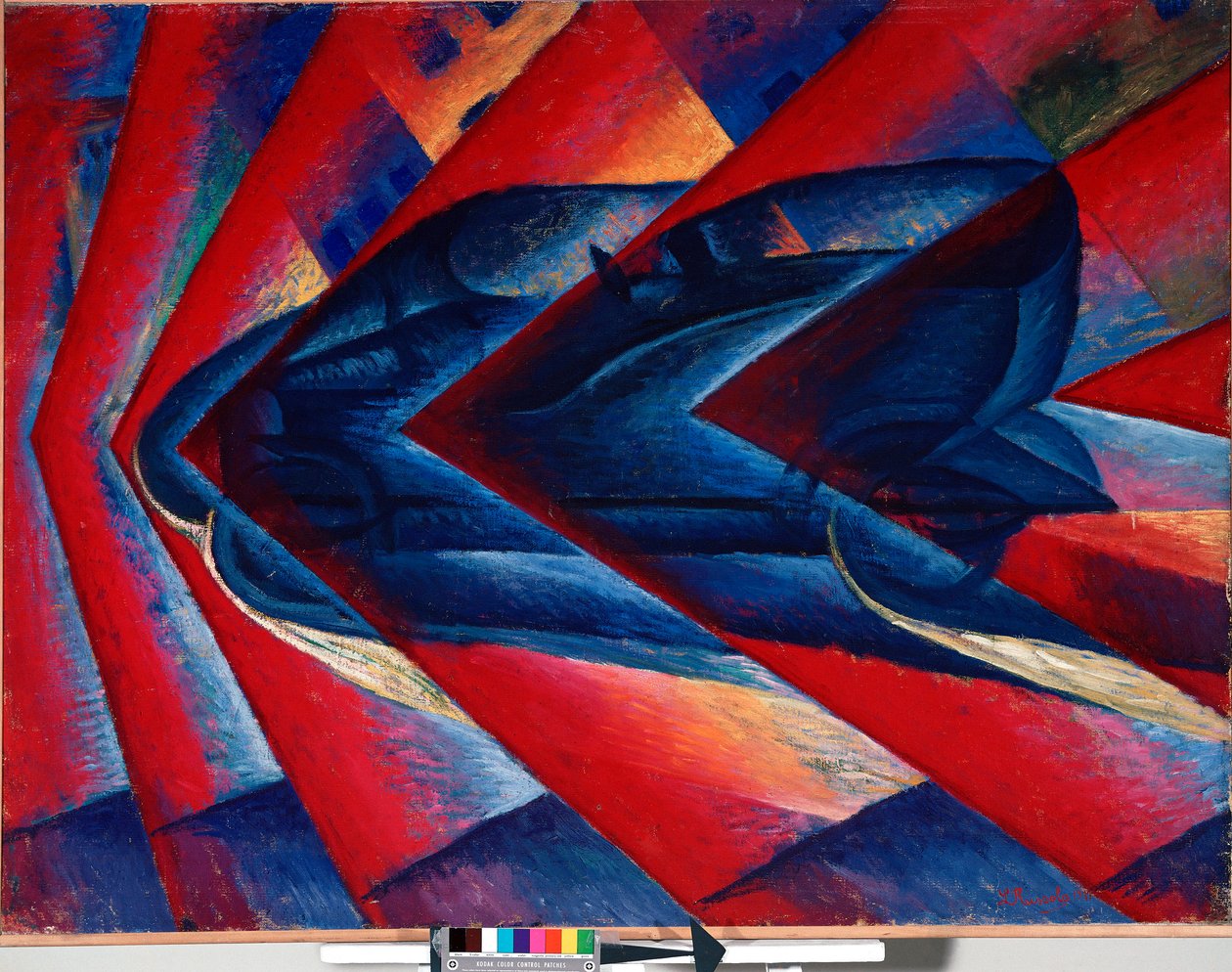 Dynamik eines Autos von Luigi Russolo