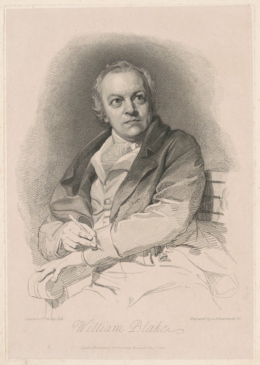 William Blake von Luigi Schiavonetti, after Thomas Phillips, R.A.