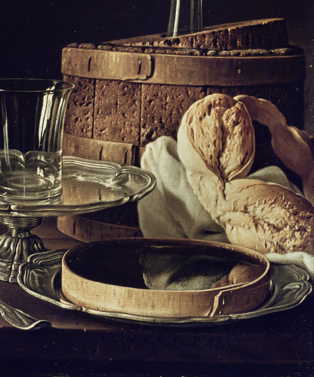 Stillleben. Der Imbiss (Detail) von Luis Egidio Melendez